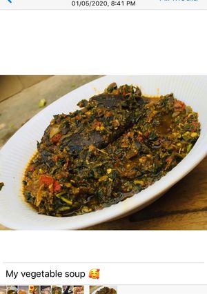 A picture of Vegetable soup.