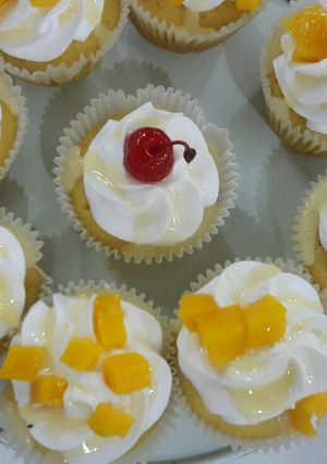 Una foto de Cupcake de maracuyá y mango