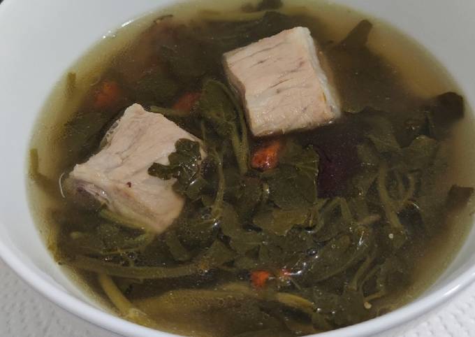 Watercress pork ribs soup