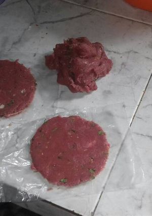 Una foto de Hamburguesa bien casera