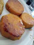 Boniatos veganos fondant con curry y canela