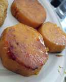 Boniatos veganos fondant con curry y canela