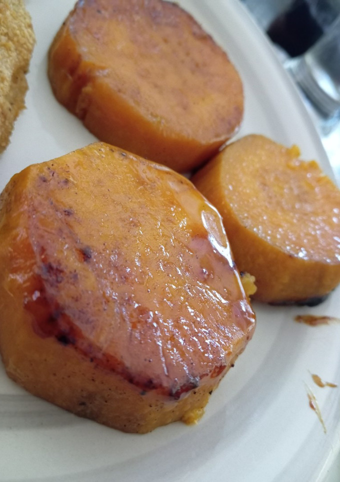 Una foto de Boniatos veganos fondant con curry y canela