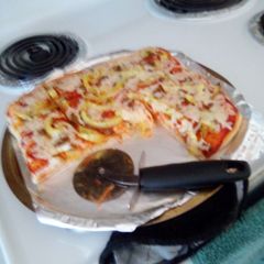 A picture of My own kind of pizza.