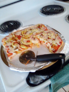 A picture of My own kind of pizza.