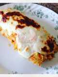 Rollo de papa y zanahoria relleno de jamón y queso crema
