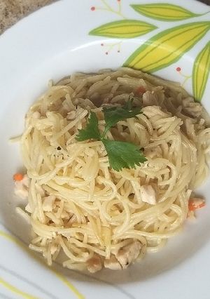 Foto resep Spaghetti aglio ayam