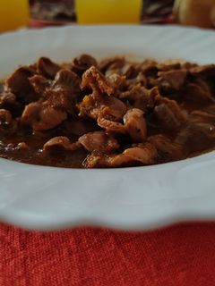 Una foto de Mollejas en salsa picante