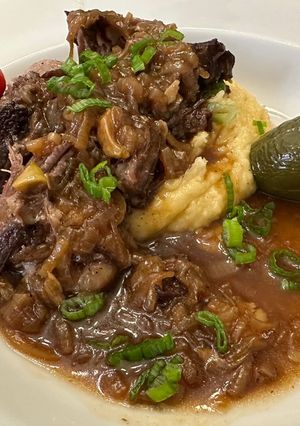 A picture of French Onion Pot Roast.