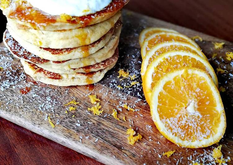 Panquecas de Coco e Laranja