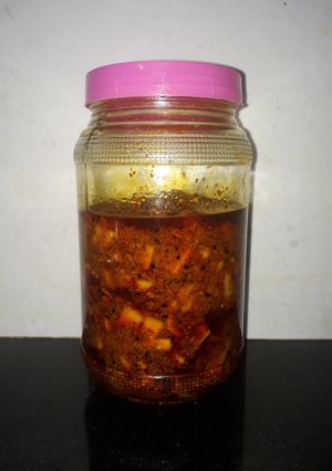 A picture of Raw Mango Pickle.