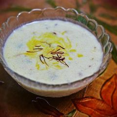 A picture of Rawa Kesar phirni.