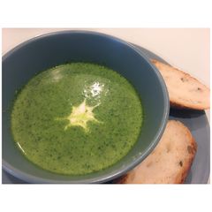 A picture of Creamy Spinach-Lentil Soup.