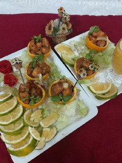 A picture of Orange chicken chinese style.