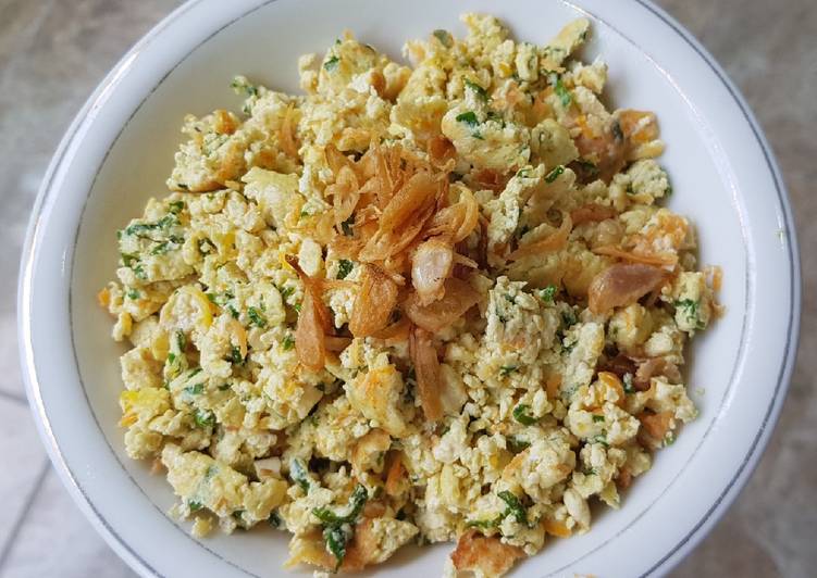 Orak Arik Telur Tahu Sayur