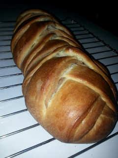 A picture of # Baking contest.Double braided chocolate banana bread + nuts.