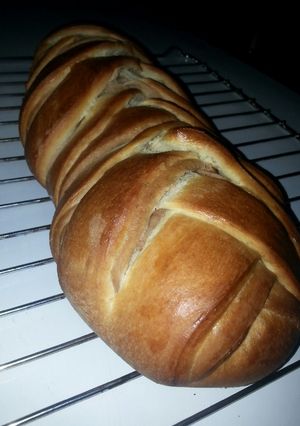 A picture of # Baking contest.Double braided chocolate banana bread + nuts.