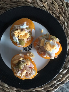 Una foto de Melocotones rellenos