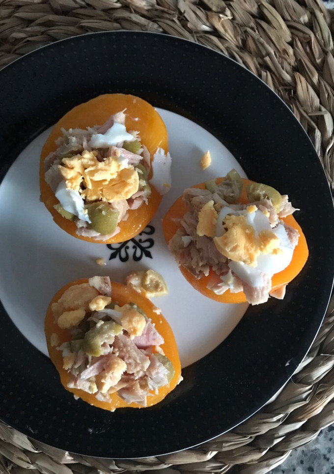 Una foto de Melocotones rellenos