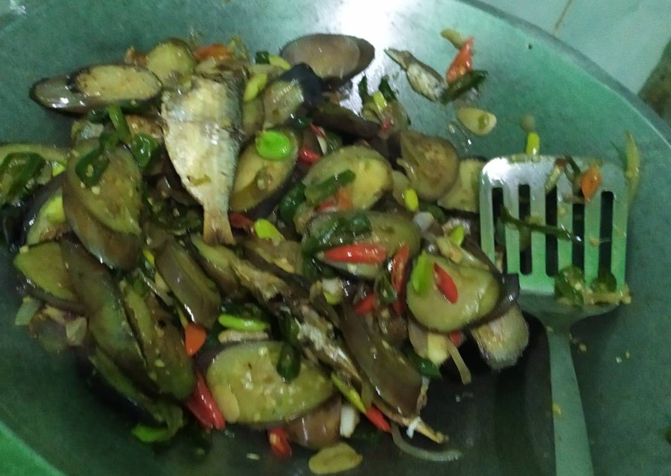 Tumis Terong Pete Ikan Asin