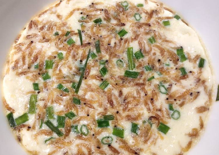 Steps to Make Speedy Steam Egg with Tiny Shrimps and Onion Leaves