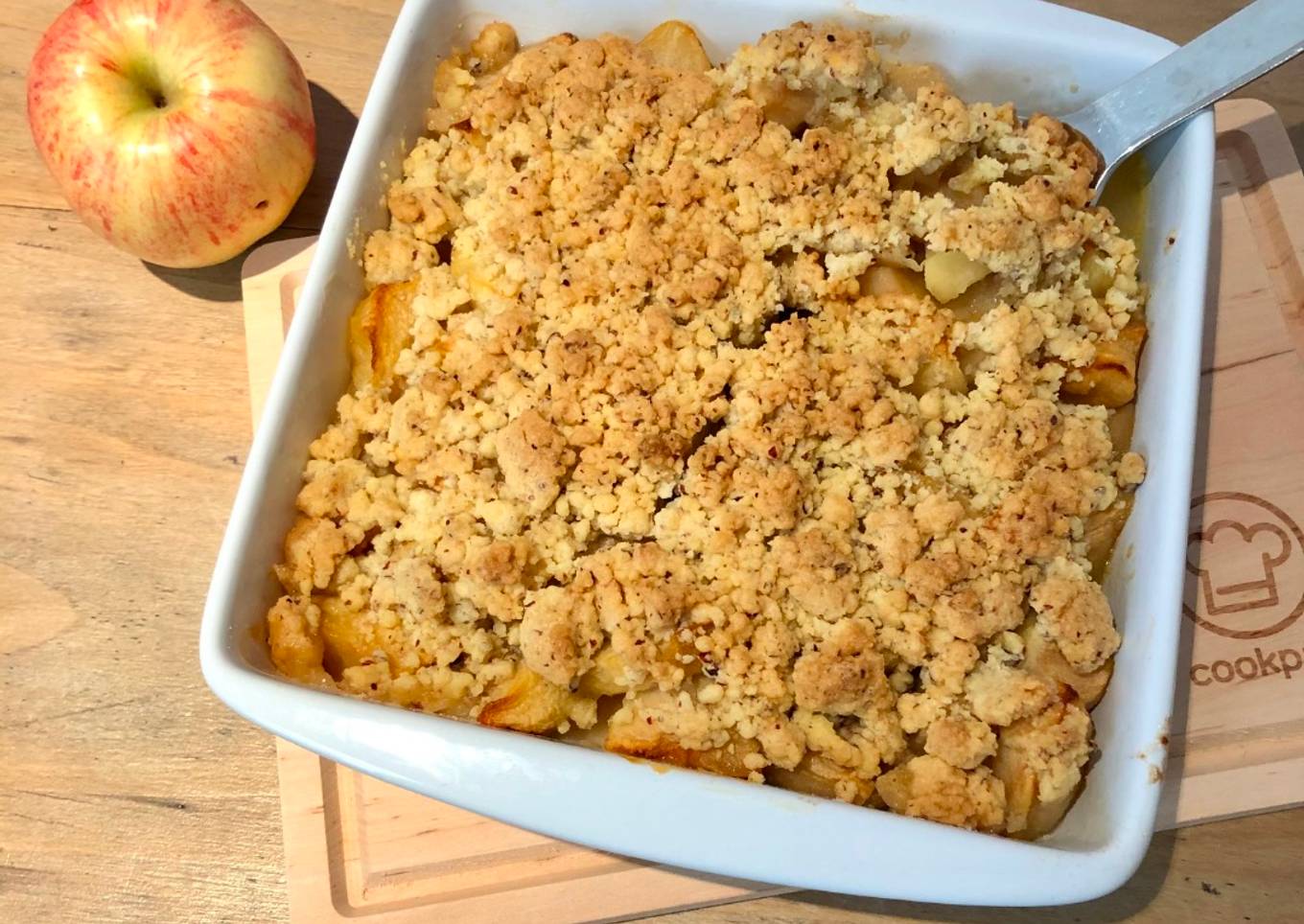 Crumble de pommes à la noisette