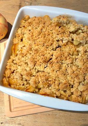 Une photo de Crumble de pommes à la noisette