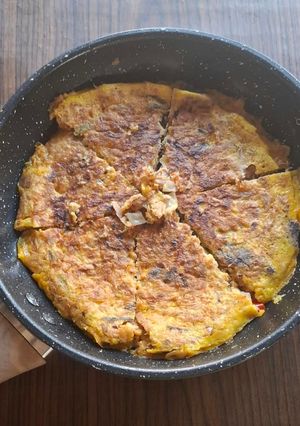 Foto resep Telur dadar tongkol suwir dan kol