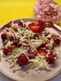 Fried Strawberries with Mozzarella and Halva 🍓