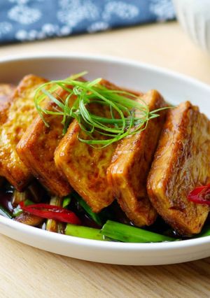 無敵下飯家常菜~蔥燒豆腐!(影片食譜) 的食譜成品照片