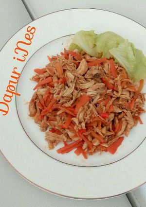 Foto resep Ayam suwir wortel (bumbu Bali)
