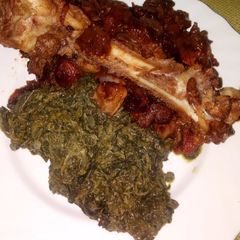 A picture of Fried matton with managu.