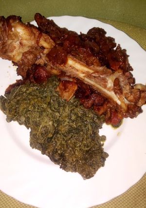 A picture of Fried matton with managu.
