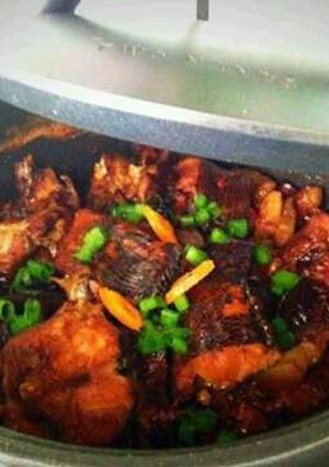 Hình của món Cá lóc kho tộ.