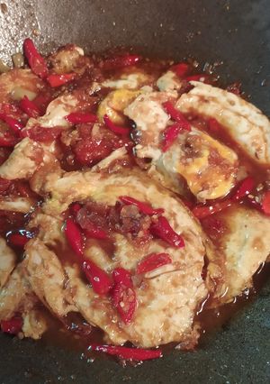 Foto resep Telur ceplok kecap pedas