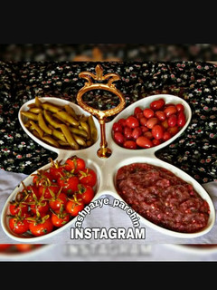 عکسی از دستور ترشی گوجه گیلاسی 🌸