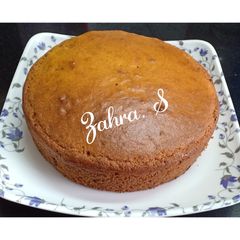 Eggless Cake with milkmaid A picture of Eggless Cake with milkmaid.