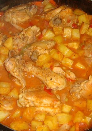 Una foto de Pollo a la portuguesa