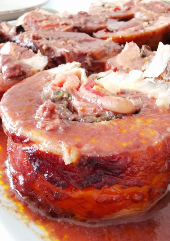Una foto de 🐽Solomillo relleno al horno🐽