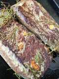 Beef Filets with Marinated Garlic, Thyme, and Rosemary