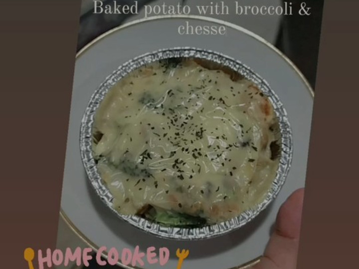 Standar Resep termudah memasak Baked potato with broccoli &amp;amp; chesse yang nagih banget
