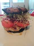 Hamburguesas de pollo con portobello
