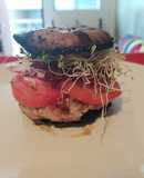 Hamburguesas de pollo con portobello