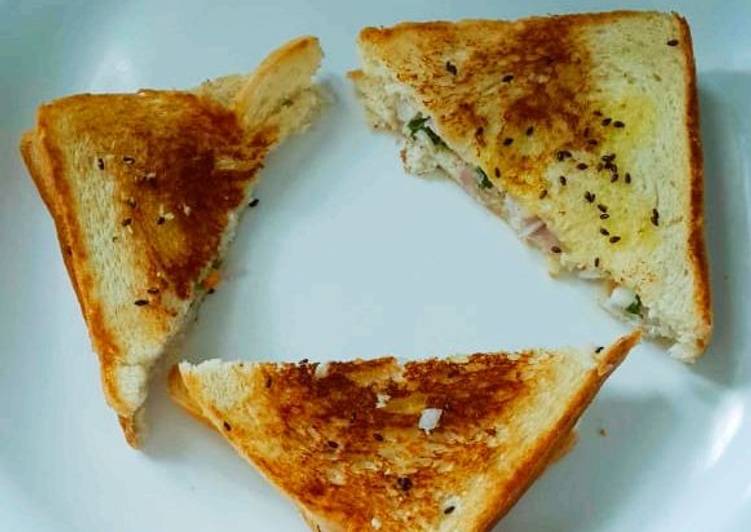 Recipe of Super Quick Homemade Quick Curd Vegetable Sandwich