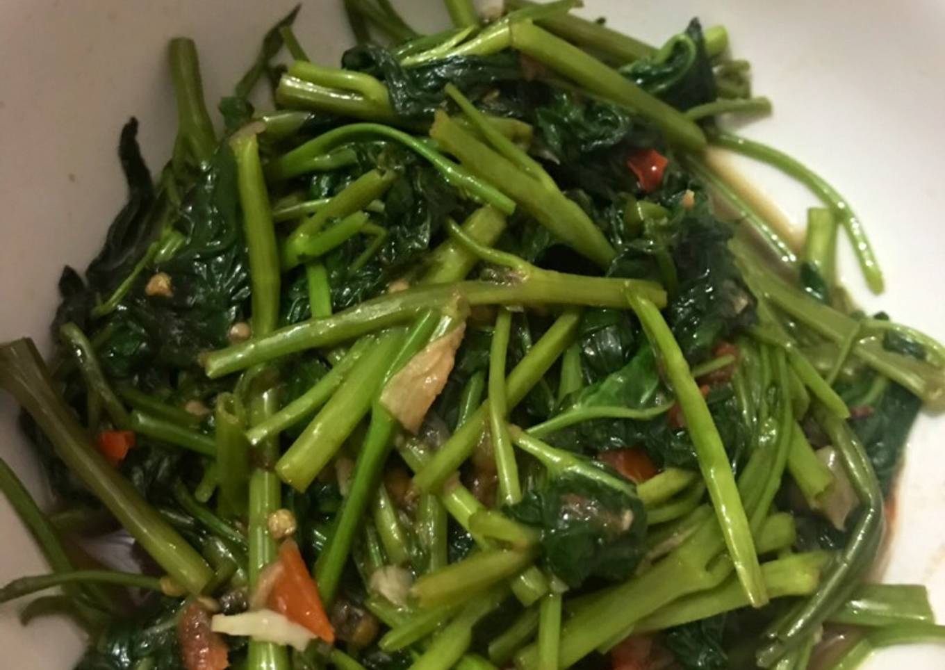 Tumis Kangkung Pedas manis Enak