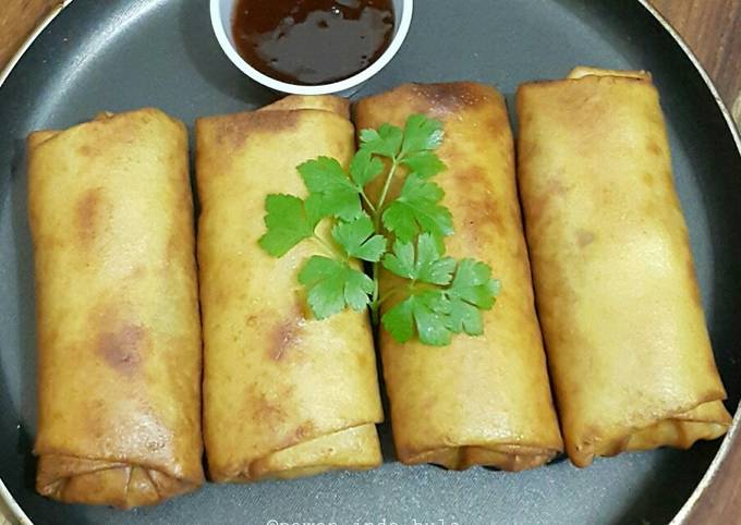 Recipe of Super Quick Homemade Spring Rolls with Homemade Spring Roll Wrappers