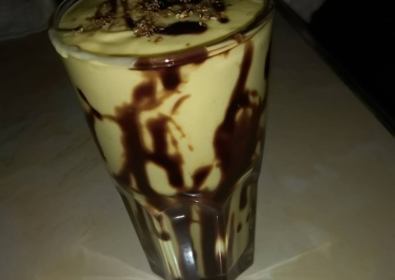 Avocado,mango,banana smoothie#touch of chocolate#4wkschallenge
