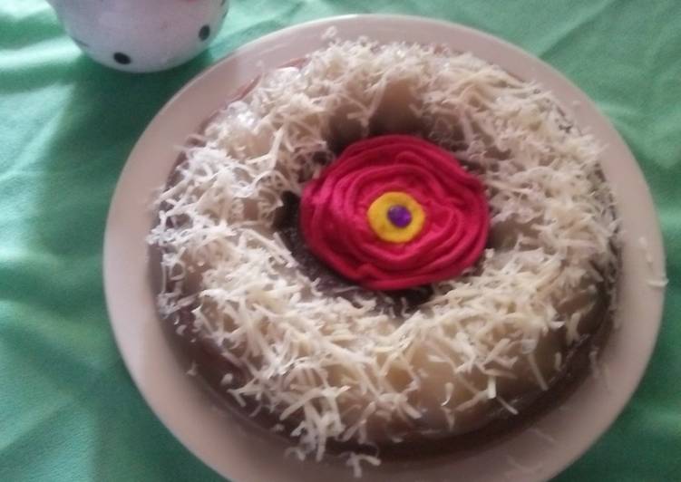 Lapis kanji coklat tabur keju