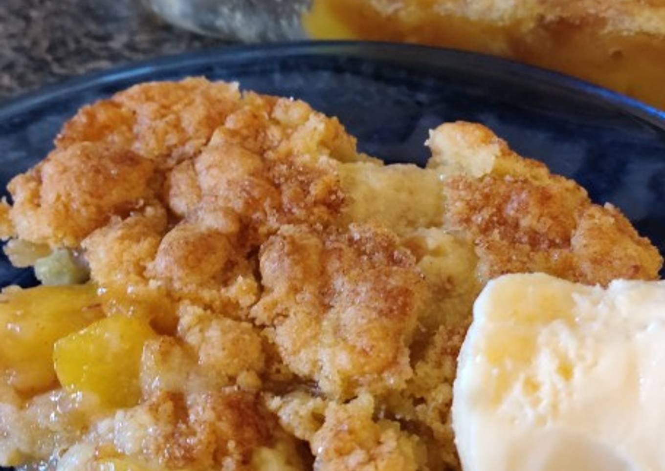 Nectarine dump cake