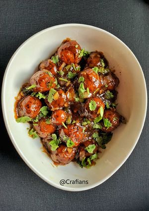 A picture of Veg Manchurian Dry.